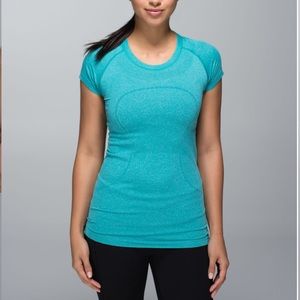 LULULEMON Swiftly Tech Short Sleeve Crew Heathered Teal